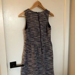 EUC Loft navy and white tweed dress
